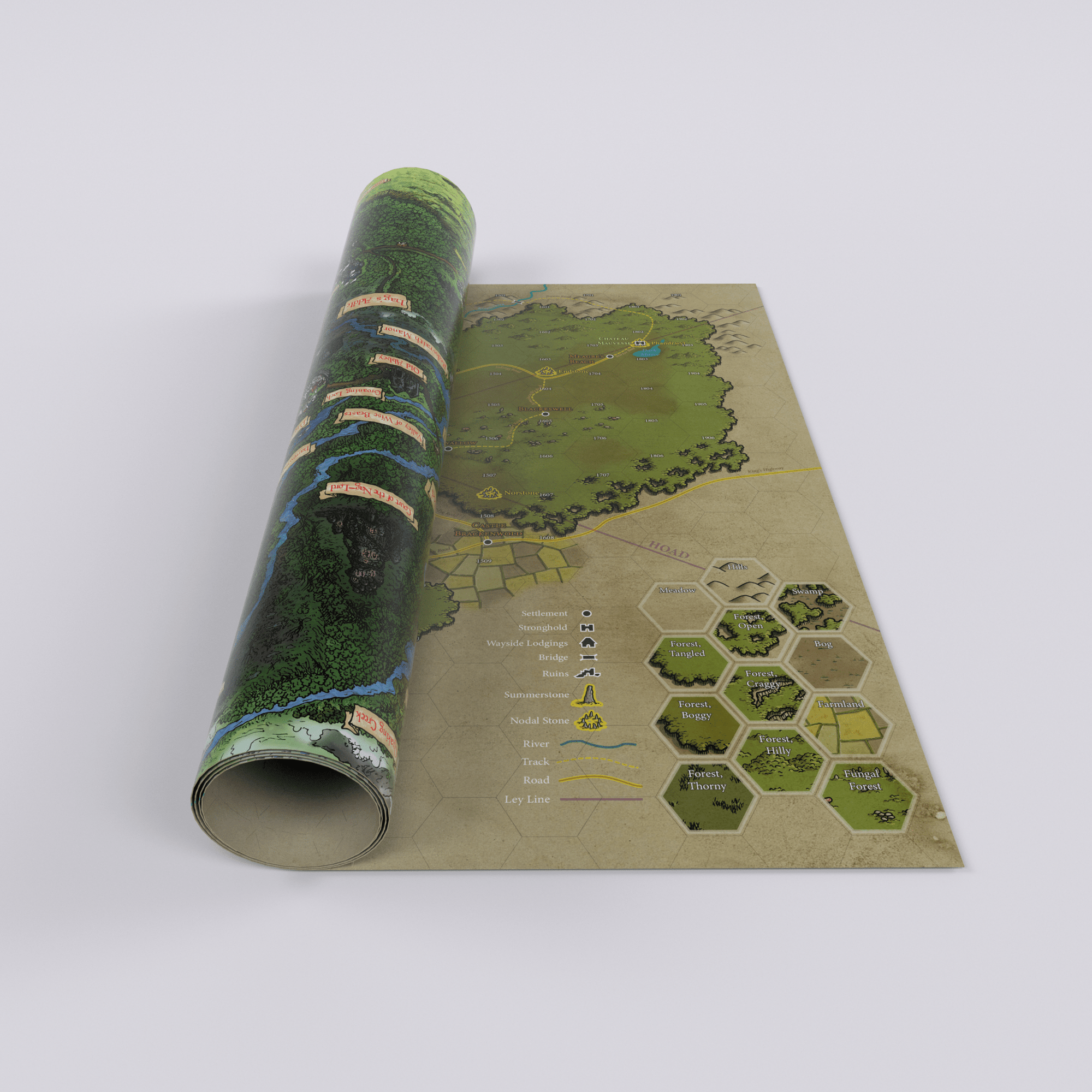 Dolmenwood Double - Sided Player/Referee's Poster Map - Exalted Funeral