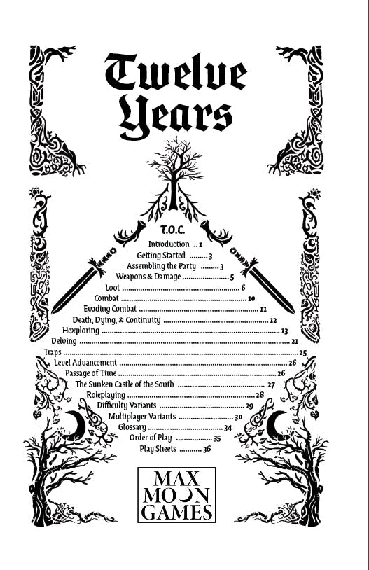 Twelve Years Roleplaying Game 4th Edition + PDF - Exalted Funeral