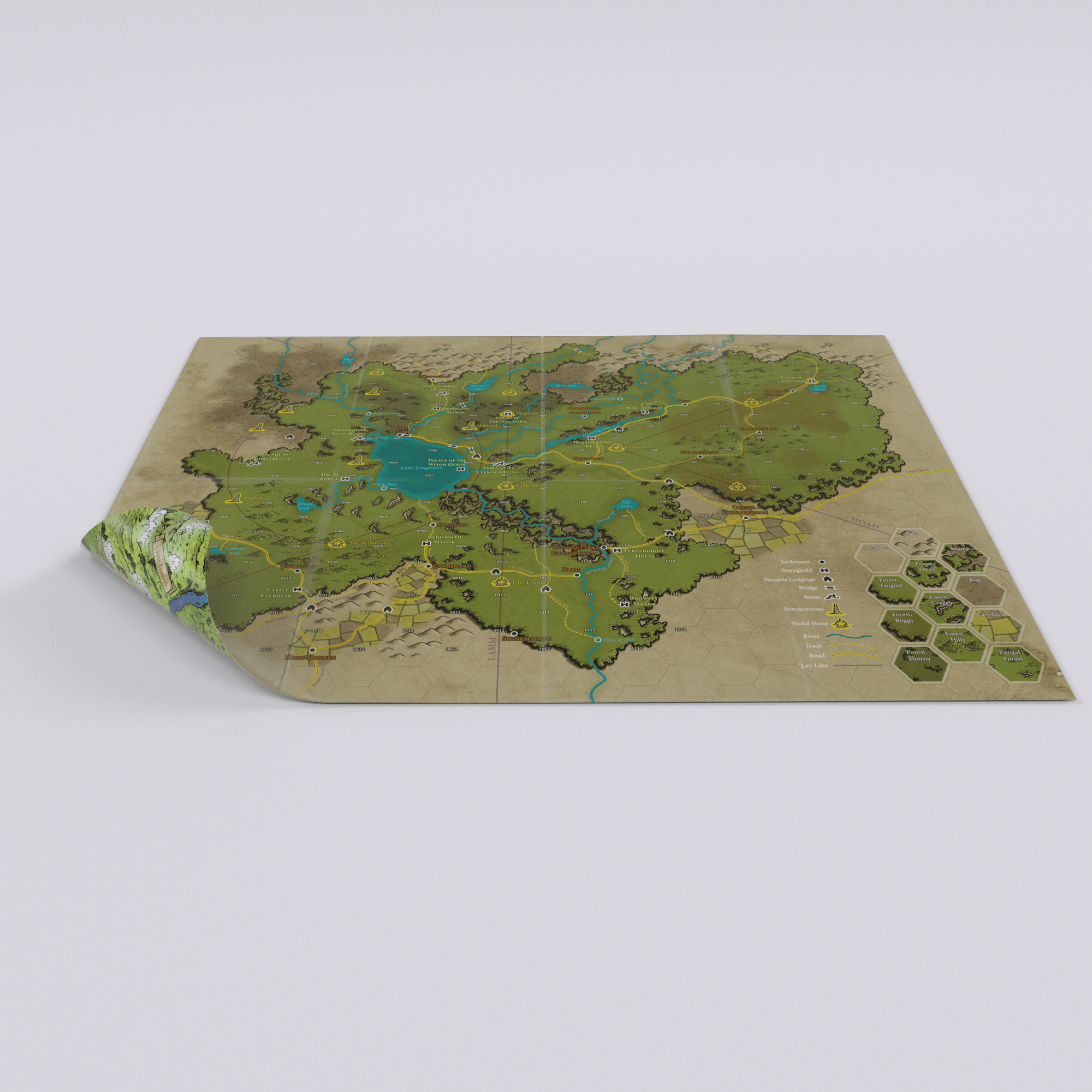 Dolmenwood Double - Sided Player/Referee's Poster Map - Exalted Funeral