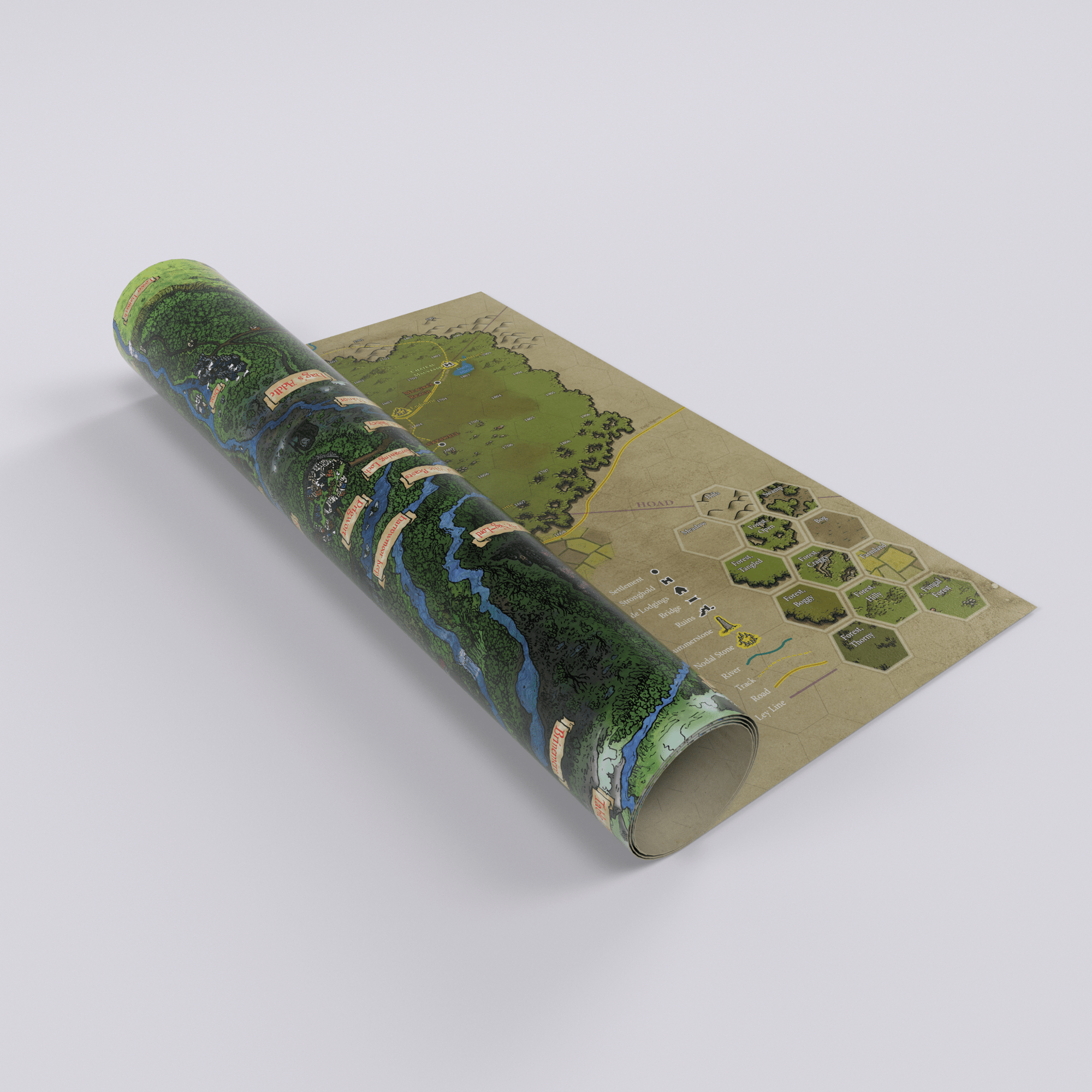 Dolmenwood Double - Sided Player/Referee's Poster Map - Exalted Funeral